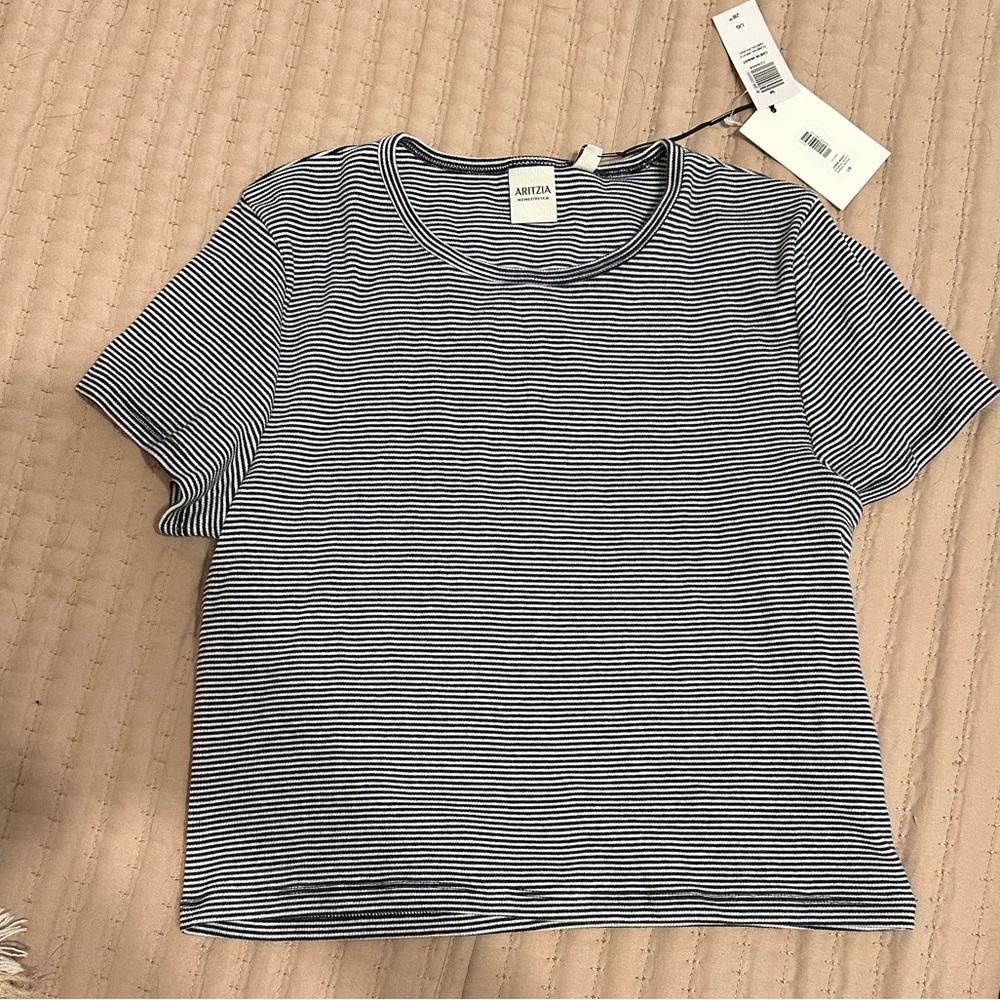 Aritzia admiral and White Striped Tee Homestretch is